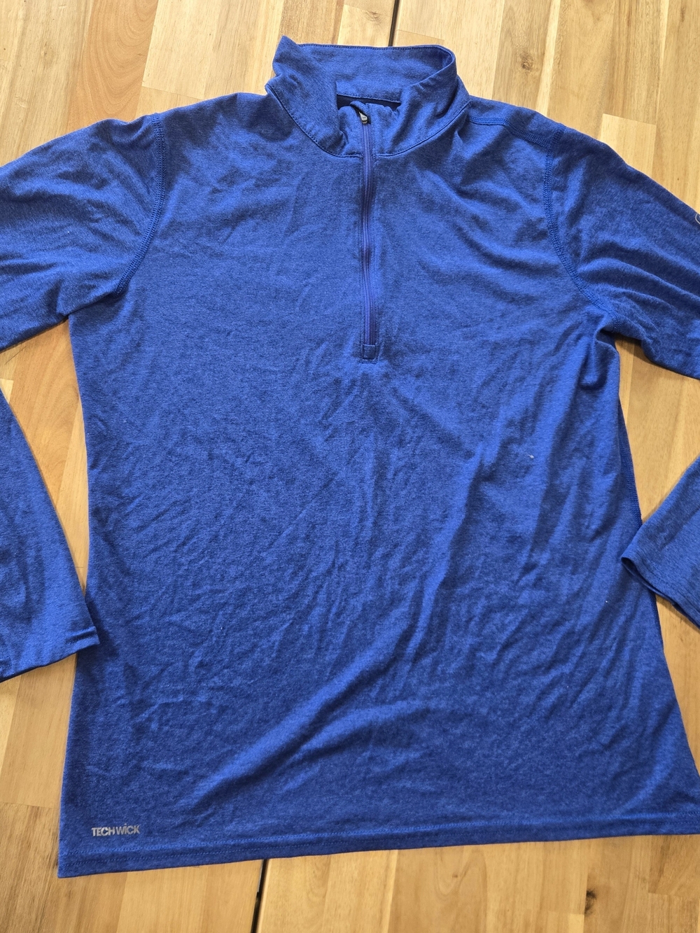 Eastern Mountain Sports Women's Blue Quarter-Zip Techwick Pullover